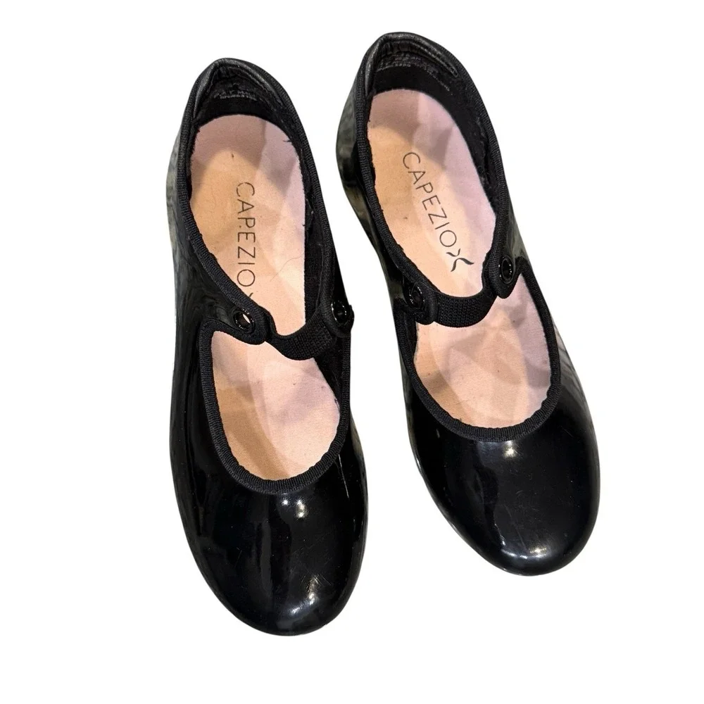 Capezio Jr. Tyette Tap Shoe N625C Child's‎ Size 12M Patent Leather No Laces